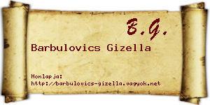 Barbulovics Gizella névjegykártya